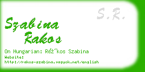 szabina rakos business card